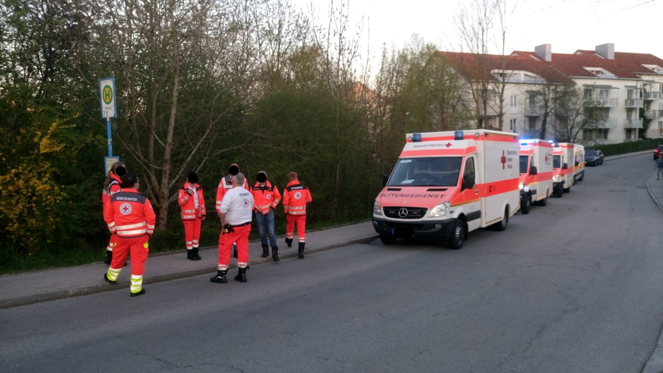 Einsatz am 17.04.2019 in Passau Rittsteig. Copyright BRK-Bereitschaft Bad Höhenstadt. 