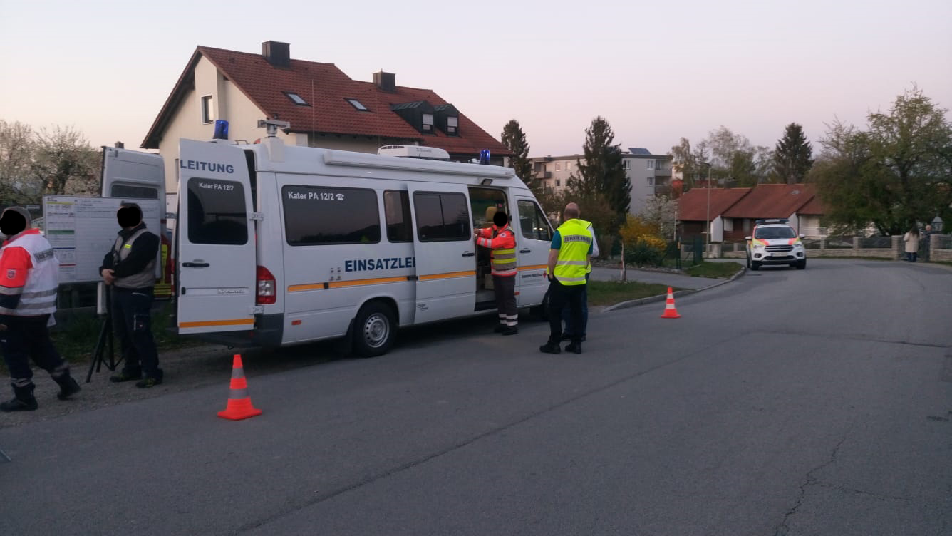 Einsatz am 17.04.2019 in Passau Rittsteig. Copyright BRK-Bereitschaft Bad Höhenstadt. 