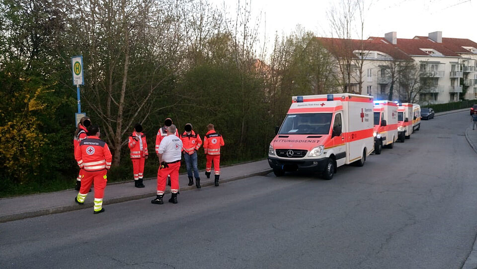 Einsatz am 17.04.2019 in Passau Rittsteig. Copyright BRK-Bereitschaft Bad Höhenstadt. 